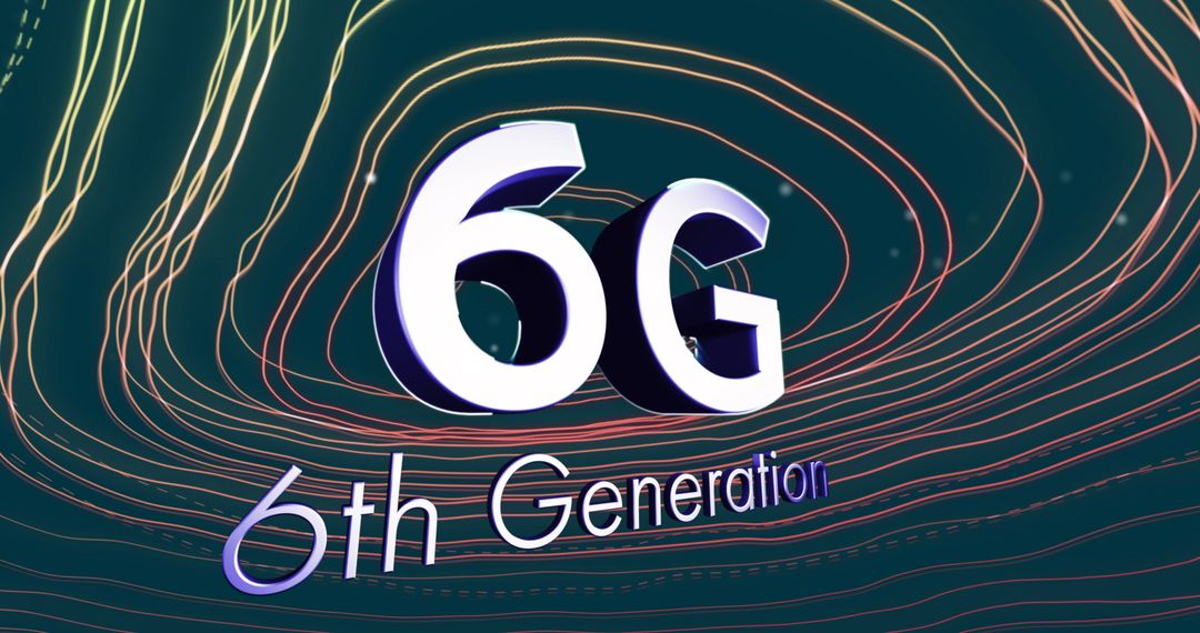 Futuristic 6G Technology Concept with Abstract Design