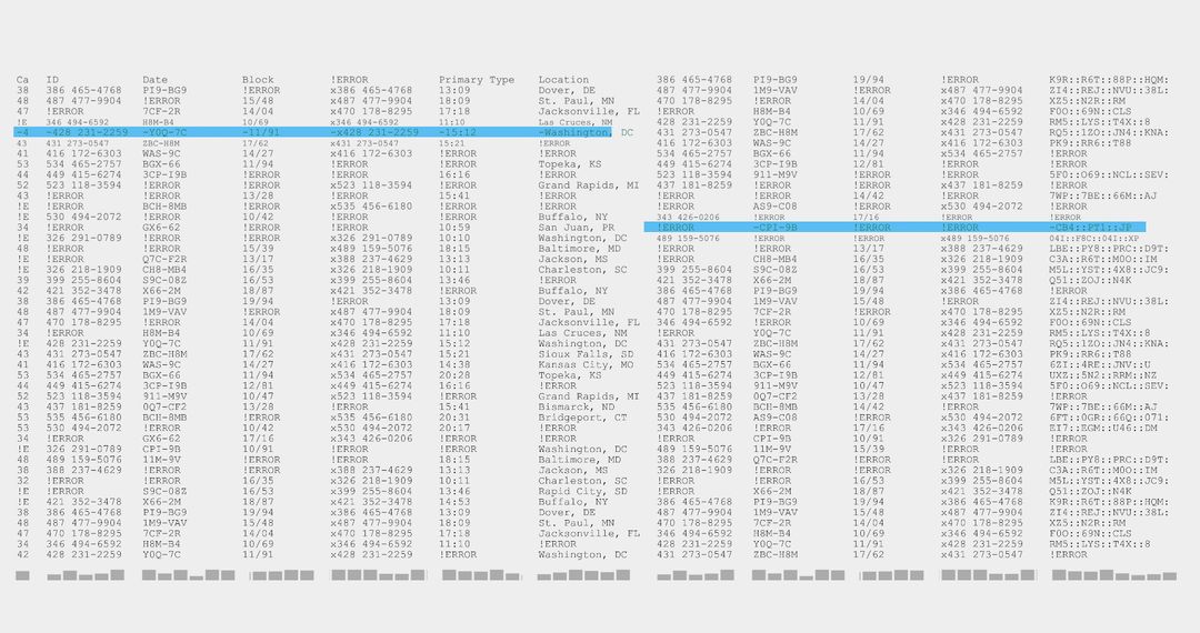 Digital data processing on abstract screen