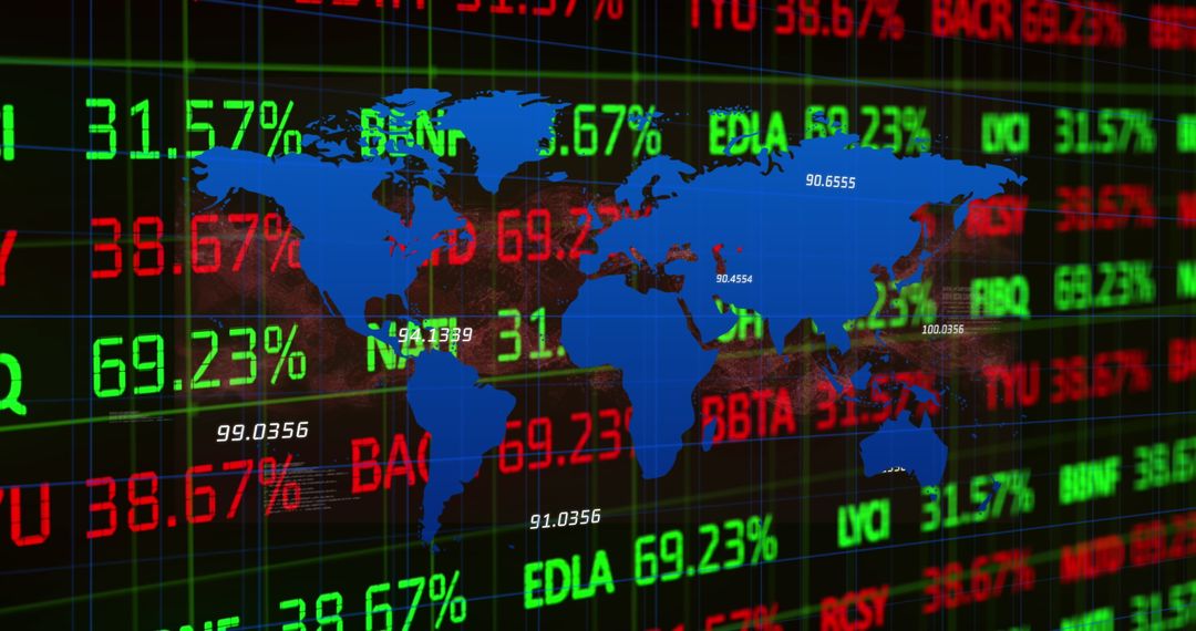 Global Financial Data on Stock Market Display