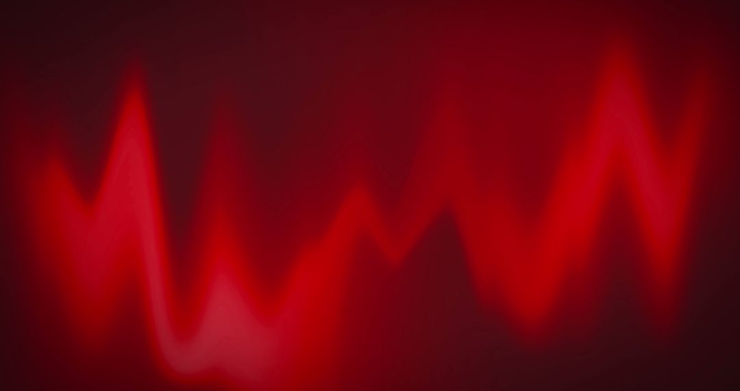 Abstract Red Heart Rate Monitor Waves Digital Art