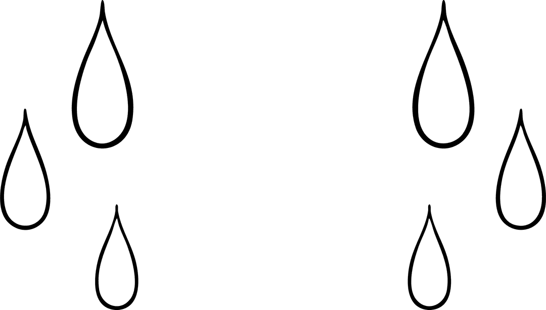 Abstract Graphic White Droplets on Transparent Background