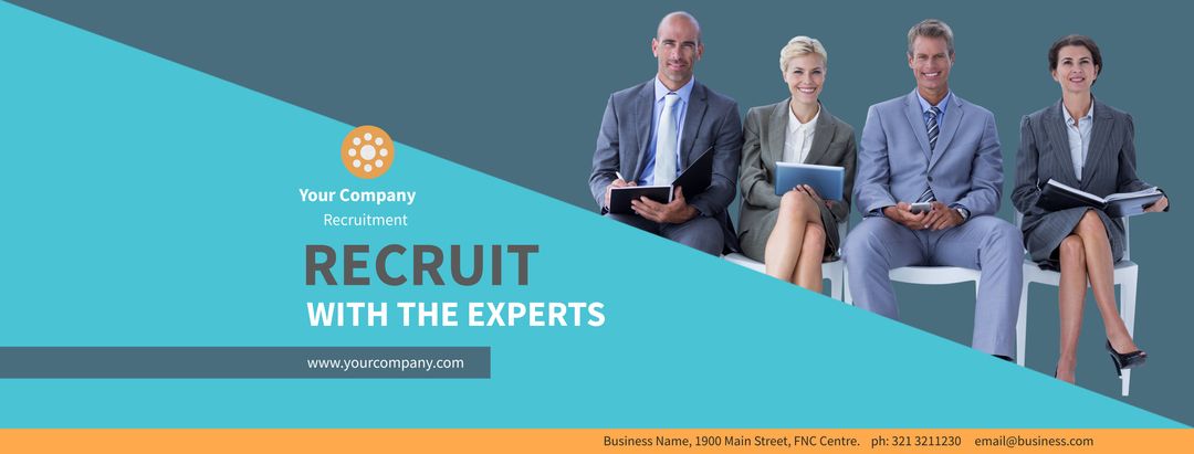 Confident Professionals Promoting Corporate Recruitment Services