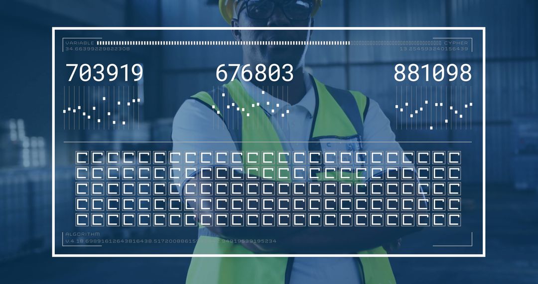 Warehouse Supervisor with Data Visualization Display Overlap