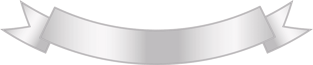 Sleek White Ribbon Banner on Transparent Background for Text