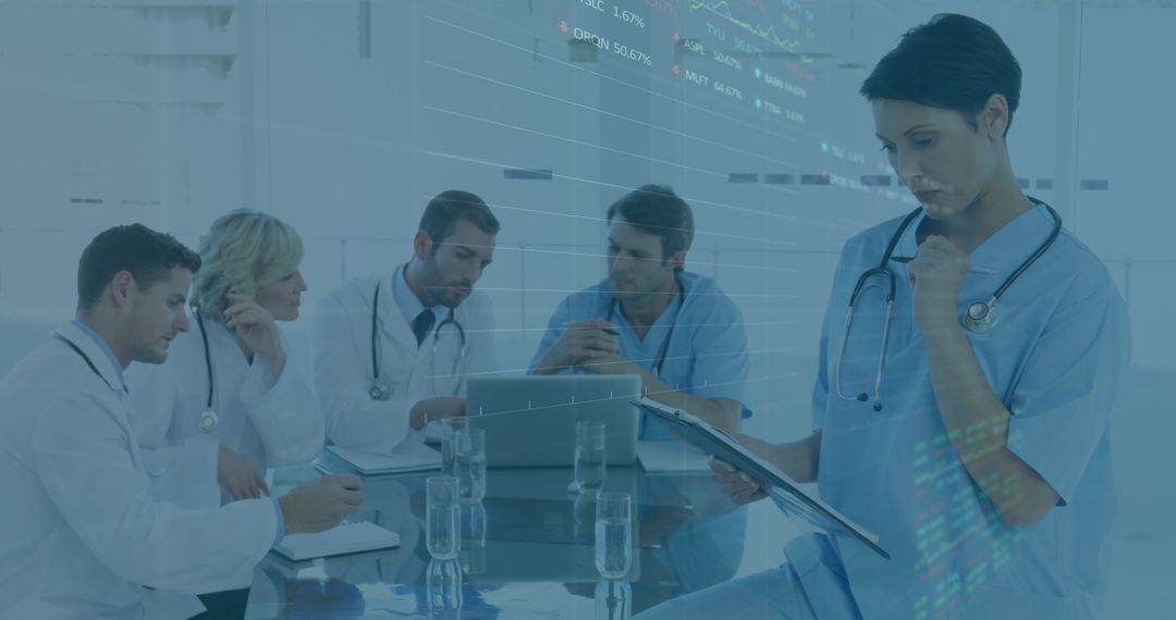 Medical Team Analyzing Data for Healthcare Innovations