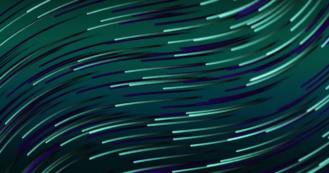 Dynamic Wave Patterns on Digital Green Background
