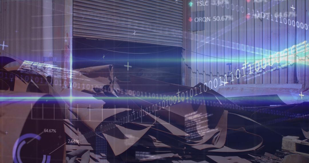 Digital Data Overlay on Industrial Waste Pile