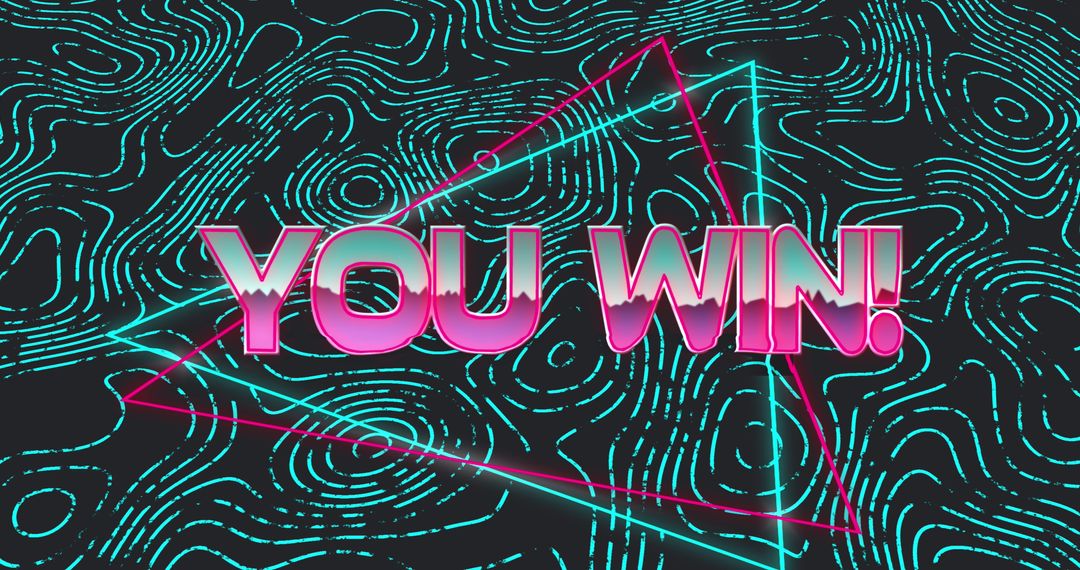 Winning Announcement with Retro Futuristic Design