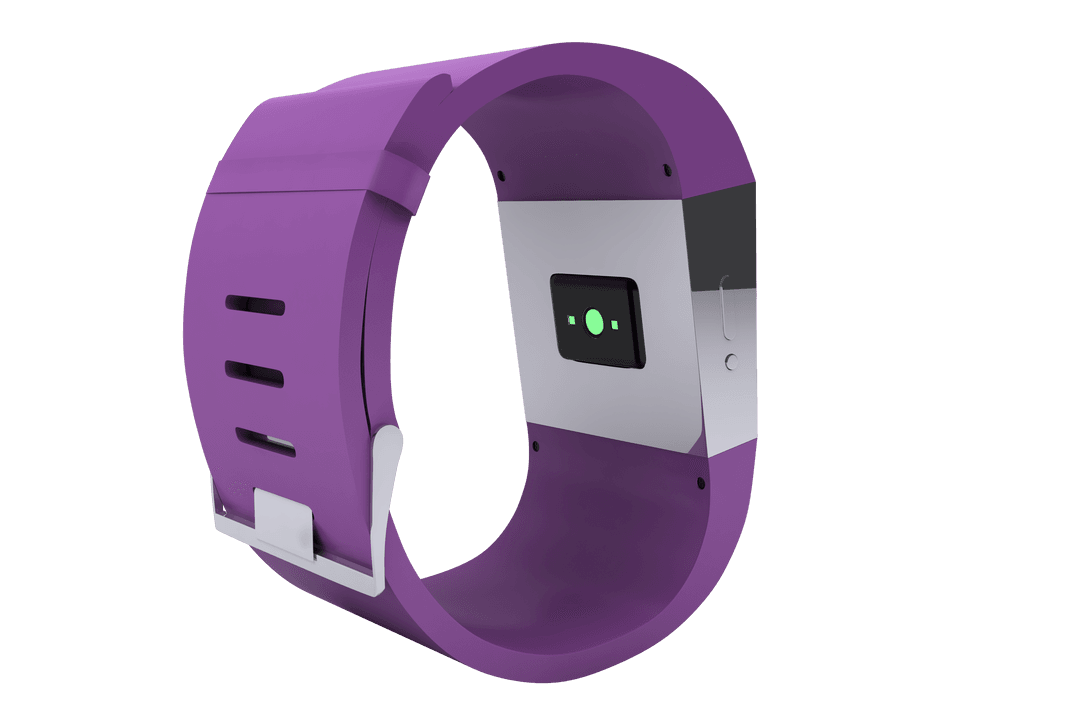 Purple Smartwatch on Transparent Background Modern Digital Design