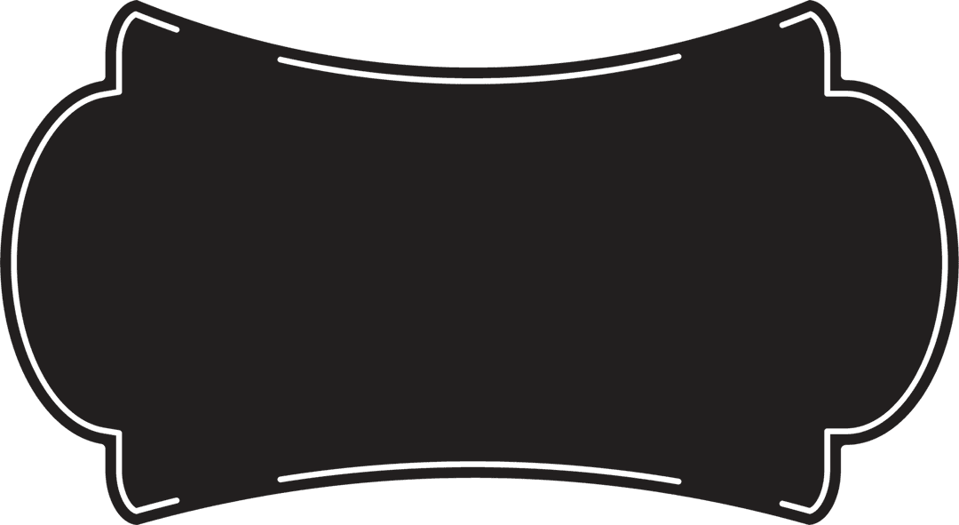 Black Silhouette Badge on Transparent Background Copy Space