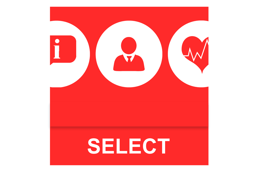 Select Icons with Digital Symbols on Transparent Background