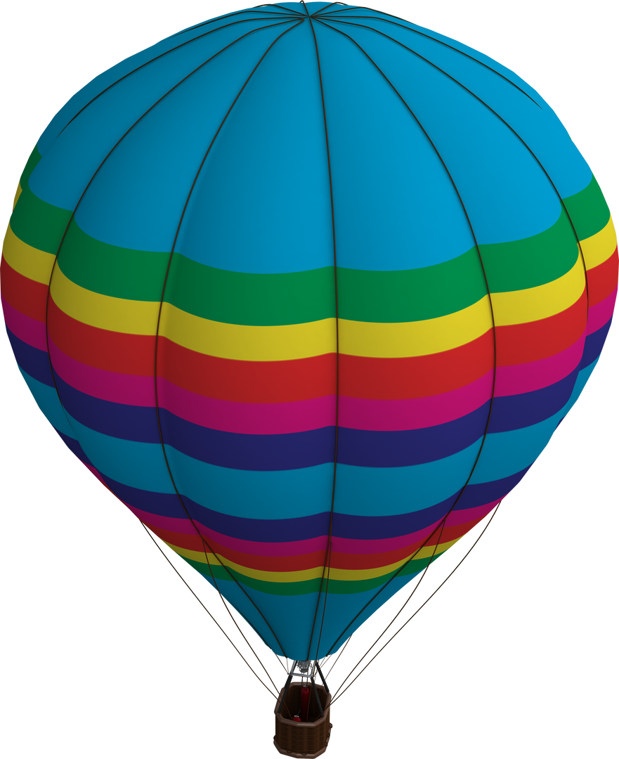 Transparent Colorful Hot Air Balloon Isolated on Clear Background Illustration - Download Free Stock Images Pikwizard.com