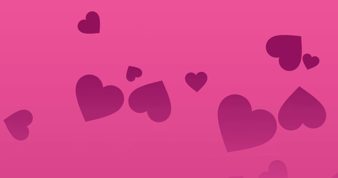 Floating Hearts on Gradient Pink Background for Valentine's Celebrations