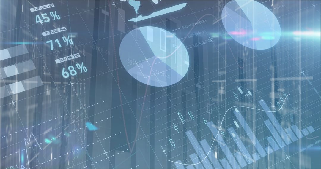 Dynamic Digital Data Visualization in Abstract Background