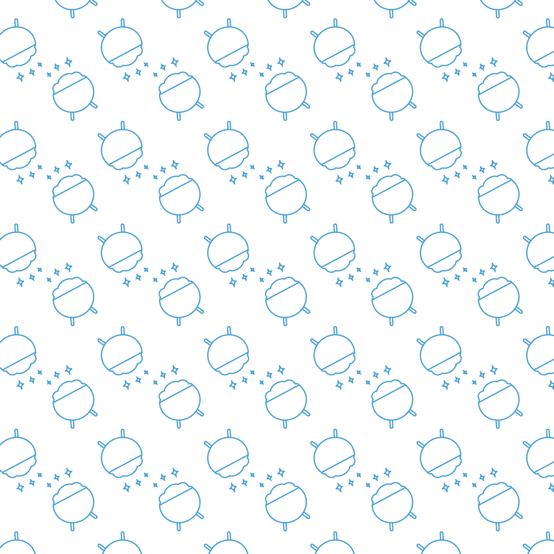 Seamless Transparent Barbecue Pattern in Blue Design