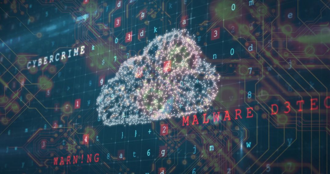 Digital Cloud with Cybercrime and Warning Alerts Visualization