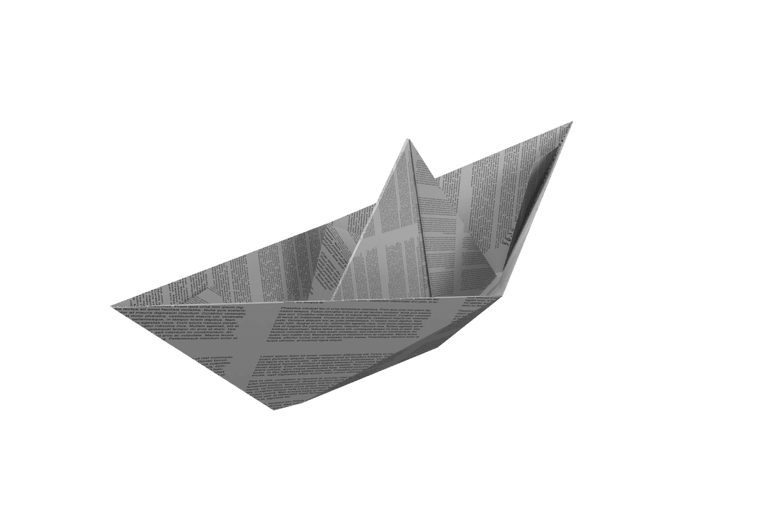 Transparent Origami Paper Boat Craft for Creative Projects