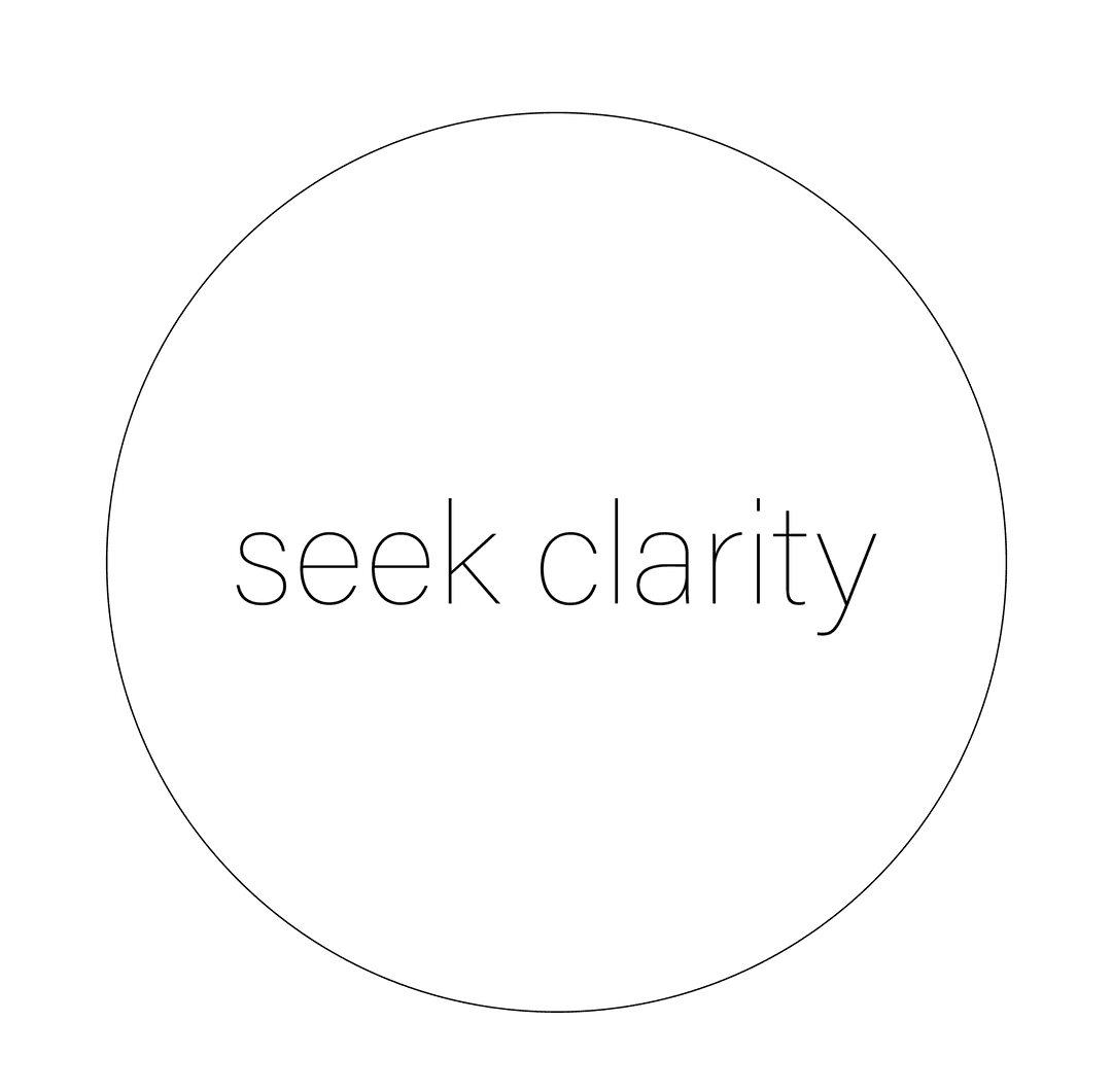 Seek Clarity Circle Text on Transparent Background