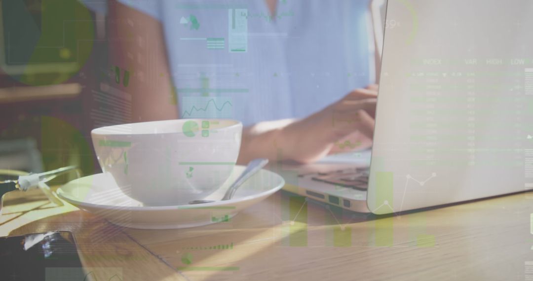 Businesswoman Analyzing Data While Working on Laptop