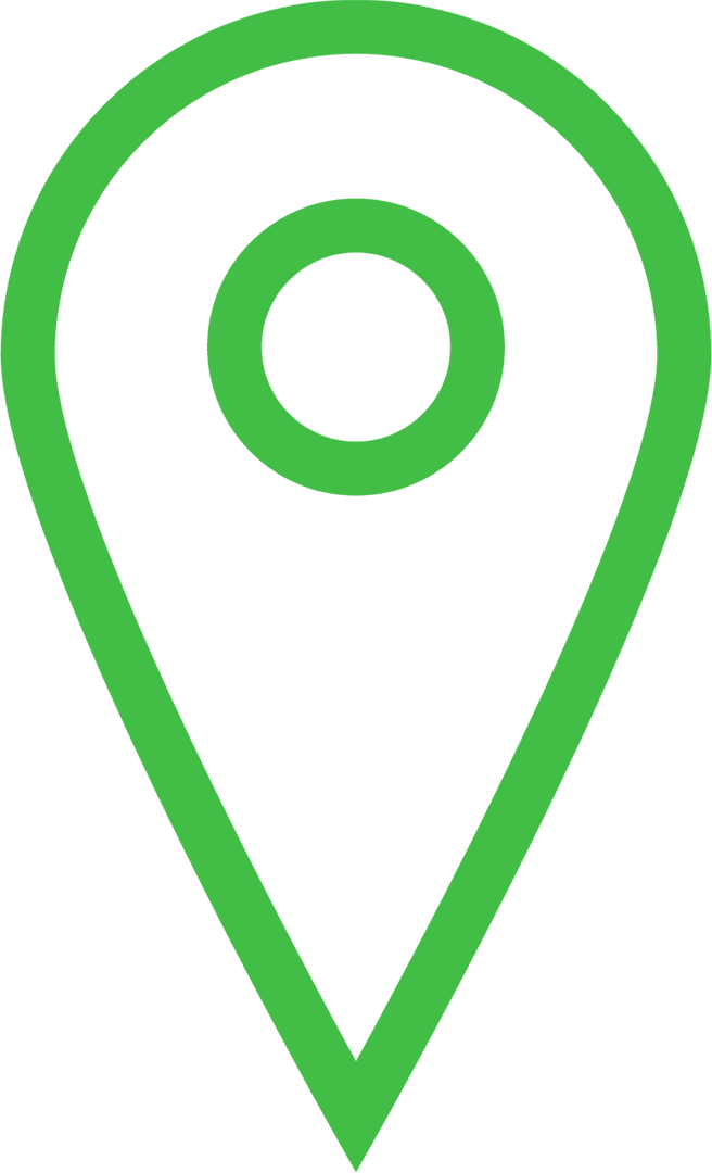 Green Location Pin Icon on Transparent Background for Travel Designs
