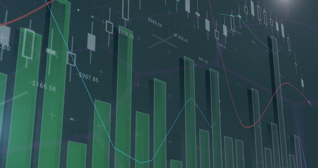 Abstract Financial Graph Reflecting Global Business Trends