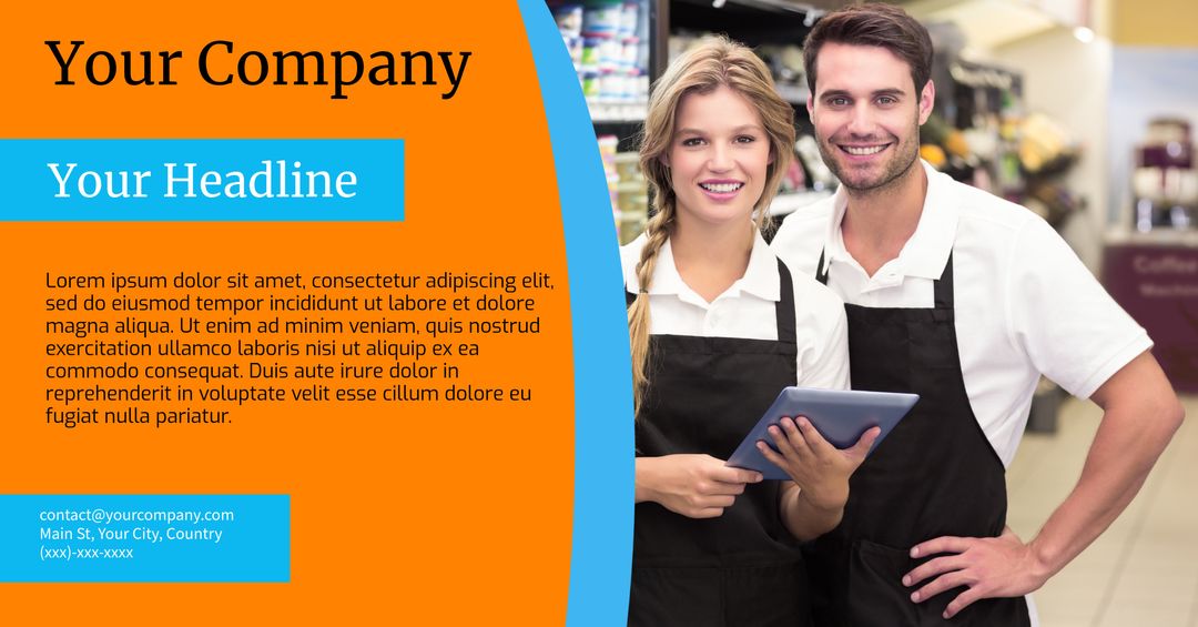 Professional Retail Team Promoting Business Success