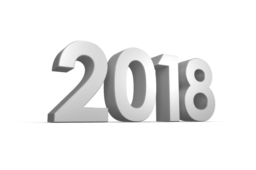 Creative Transparent 2018 Text Illustration for Celebrations