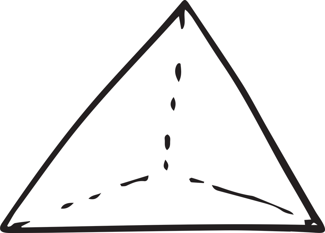 Simple Transparent Triangle Shape Illustration with Dotted Interior Lines - Download Free Stock Images Pikwizard.com