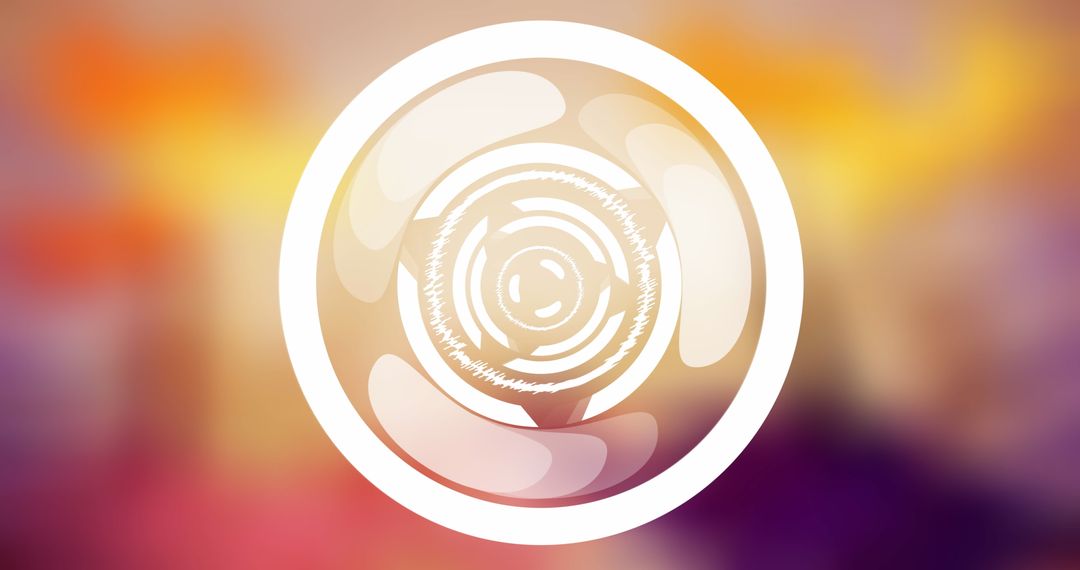 Abstract Rotating Circular Scanner on Vibrant Background