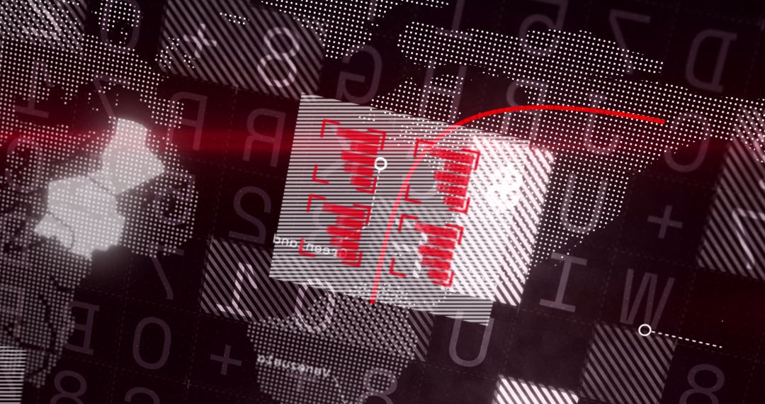 Digital Financial Graph on Technological Background