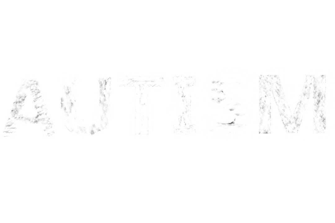 Transparent Text Design with Autism Concept