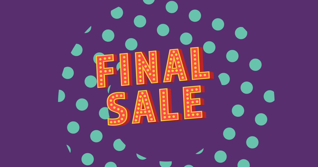 Animated Final Sale Text on Purple Background for Retail Promotions