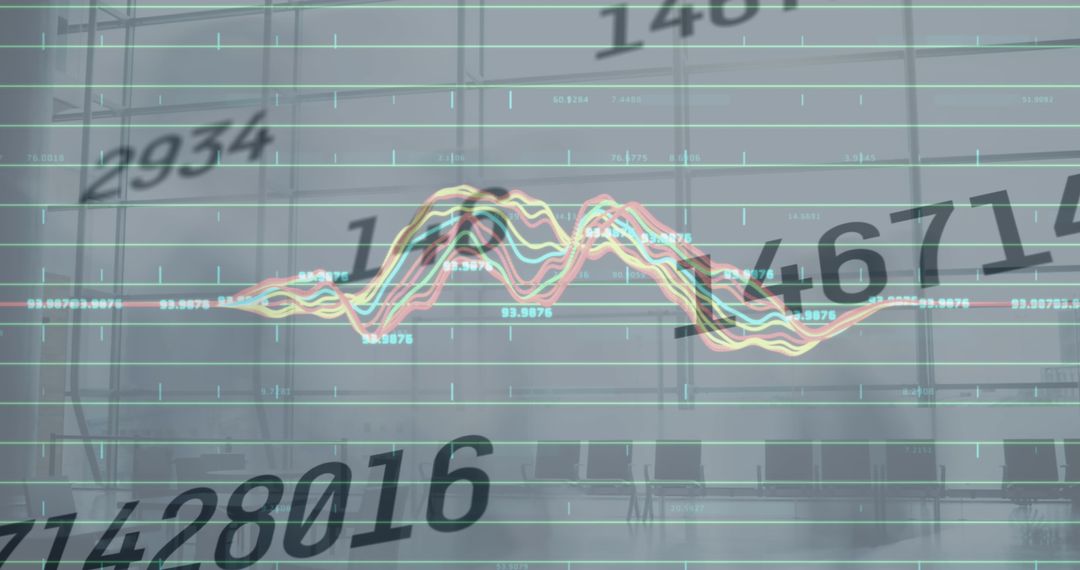 Financial Data Analysis Concept with Graphs and Numbers Overlay
