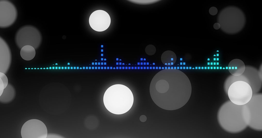 Illuminated Soundwave Equalizer with Digital Bokeh Elements