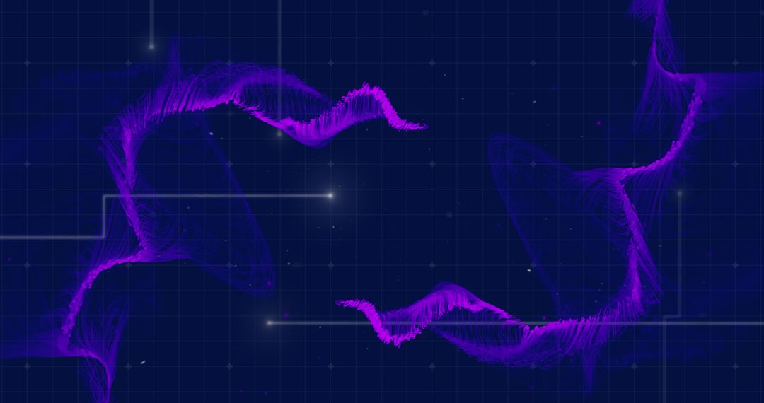 Futuristic Abstract Design with Neon Purple Waves