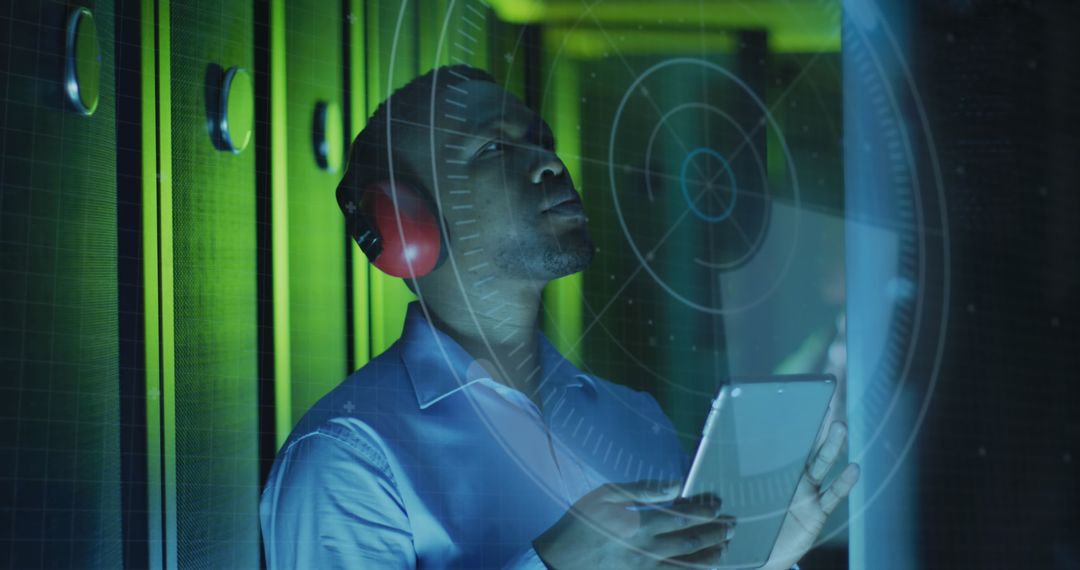 it engineer monitoring data processing technology - Free Images, Stock Photos and Pictures on Pikwizard.com