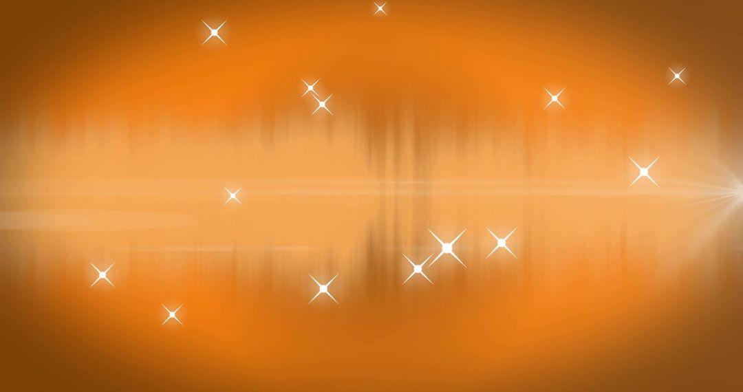 Abstract Orange Background with Bright Sparks