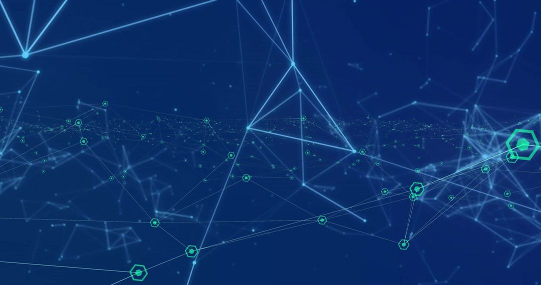 Abstract Network Global Connections on Digital Background