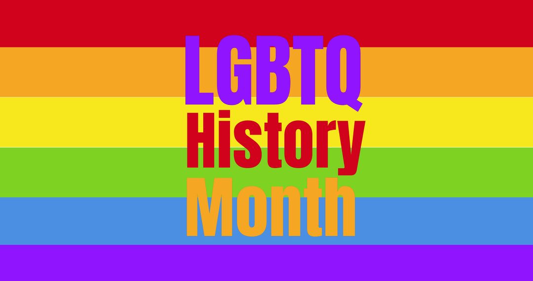 LGBTQ History Month Concept with Vibrant Rainbow Background