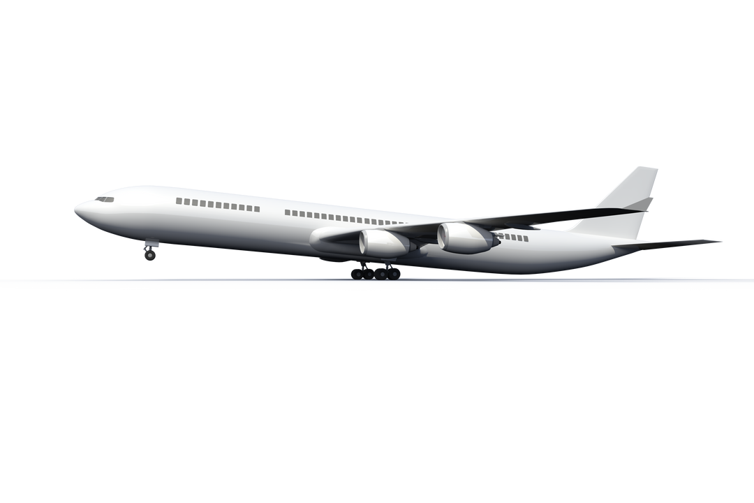 Transparent Digital Illustration Big White Plane Air Transport - Download Free Stock Images Pikwizard.com