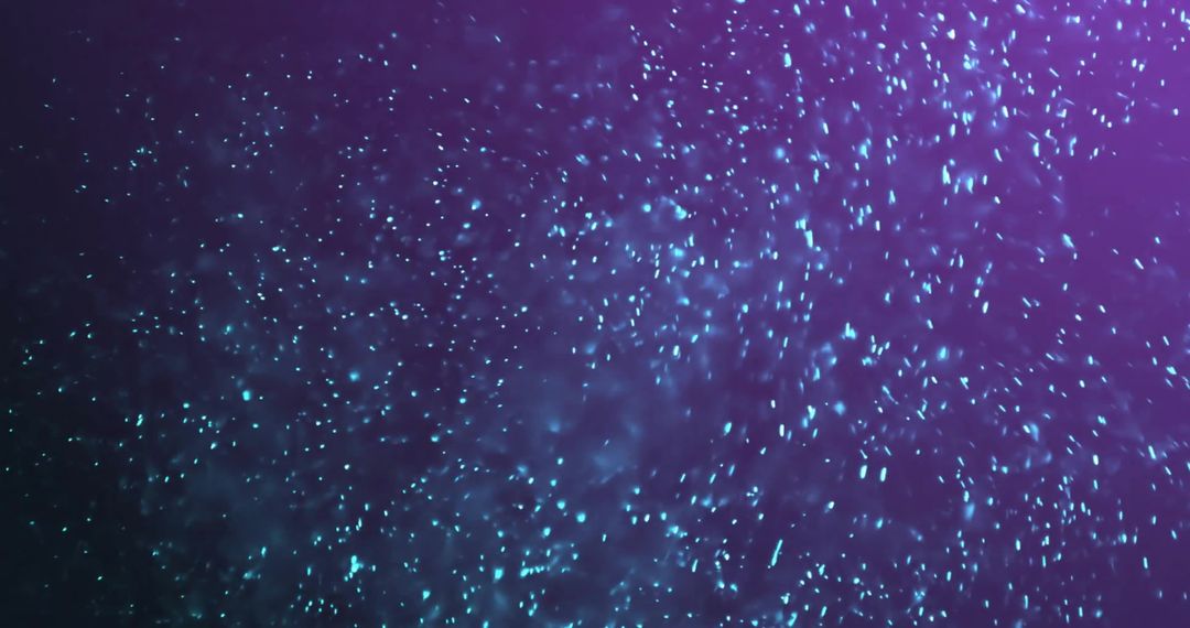 Glowing Light Particles on Purple Background Creating Mystical Aura