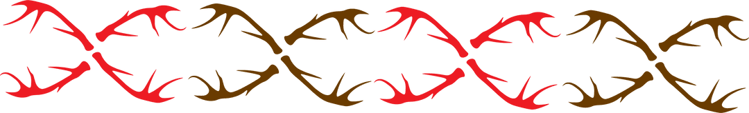 Seamless Red and Brown Abstract Pattern on Transparent Background