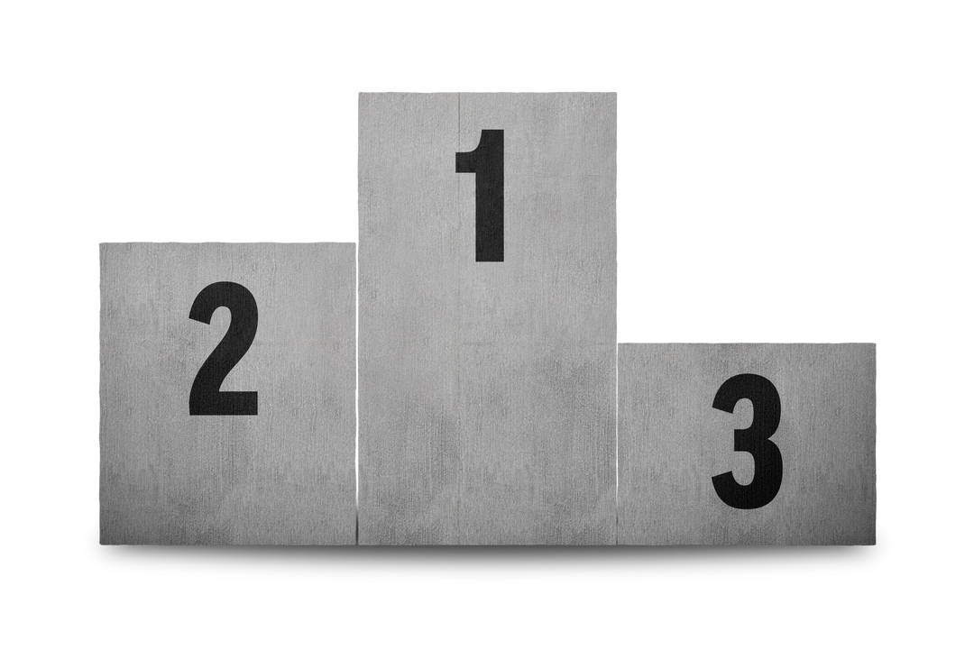 Transparent Background Grey Podium with Numbers for Sports Competitions - Download Free Stock Images Pikwizard.com