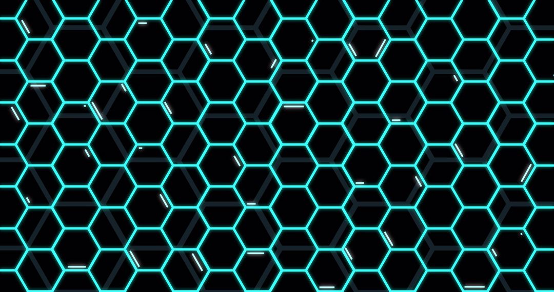 Futuristic Blue Hexagonal Mesh Digital Background