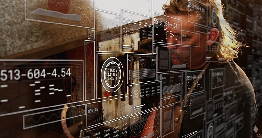 Engineer Operating Machining Tool with Digital Interface in Workshop