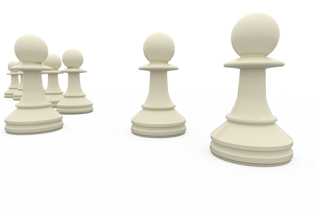 Transparent White Chess Pawns Arranged in a Row - Download Free Stock Images Pikwizard.com