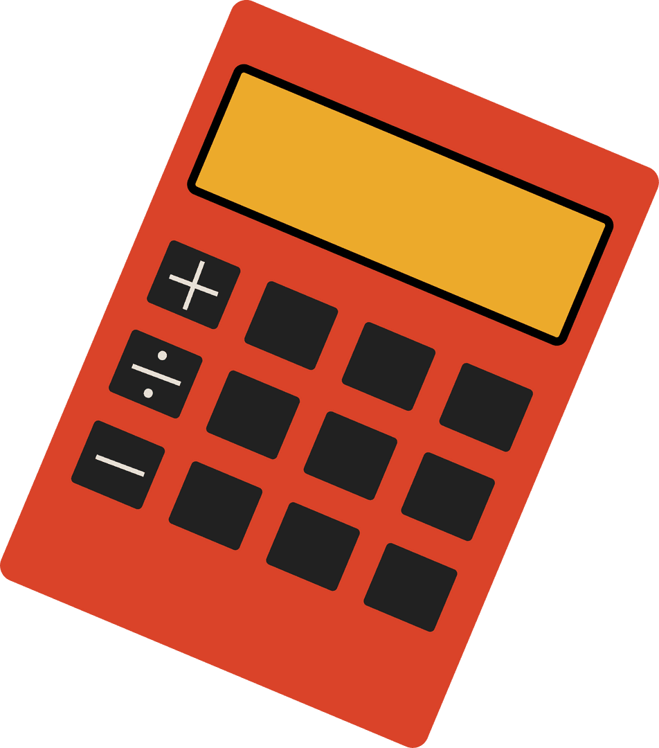 red calculator icon with transparent background in vector style - Download Free Stock Images Pikwizard.com
