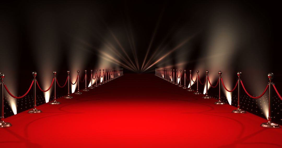 Glamorous Red Carpet with Spotlight Illumination - Free Images, Stock Photos and Pictures on Pikwizard.com