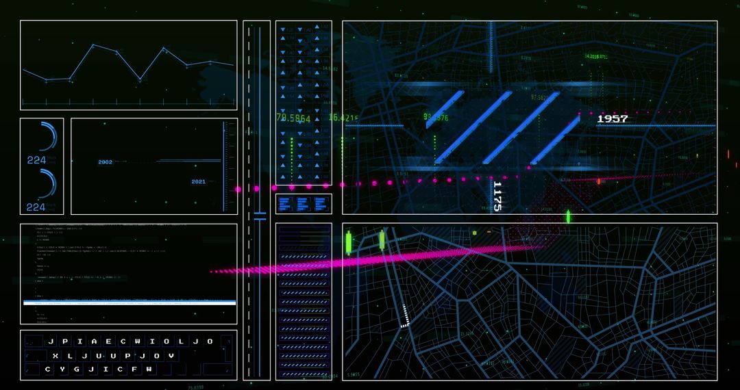 Abstract Global Financial Data Interface Technology in Use