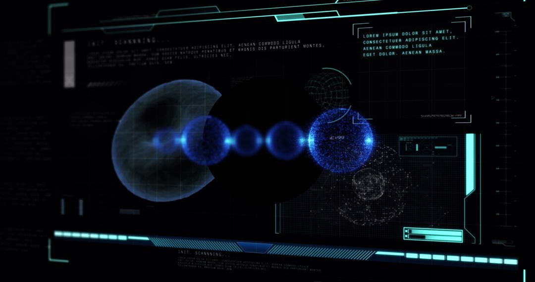 Futuristic Data Analysis Interface with Holographic Elements